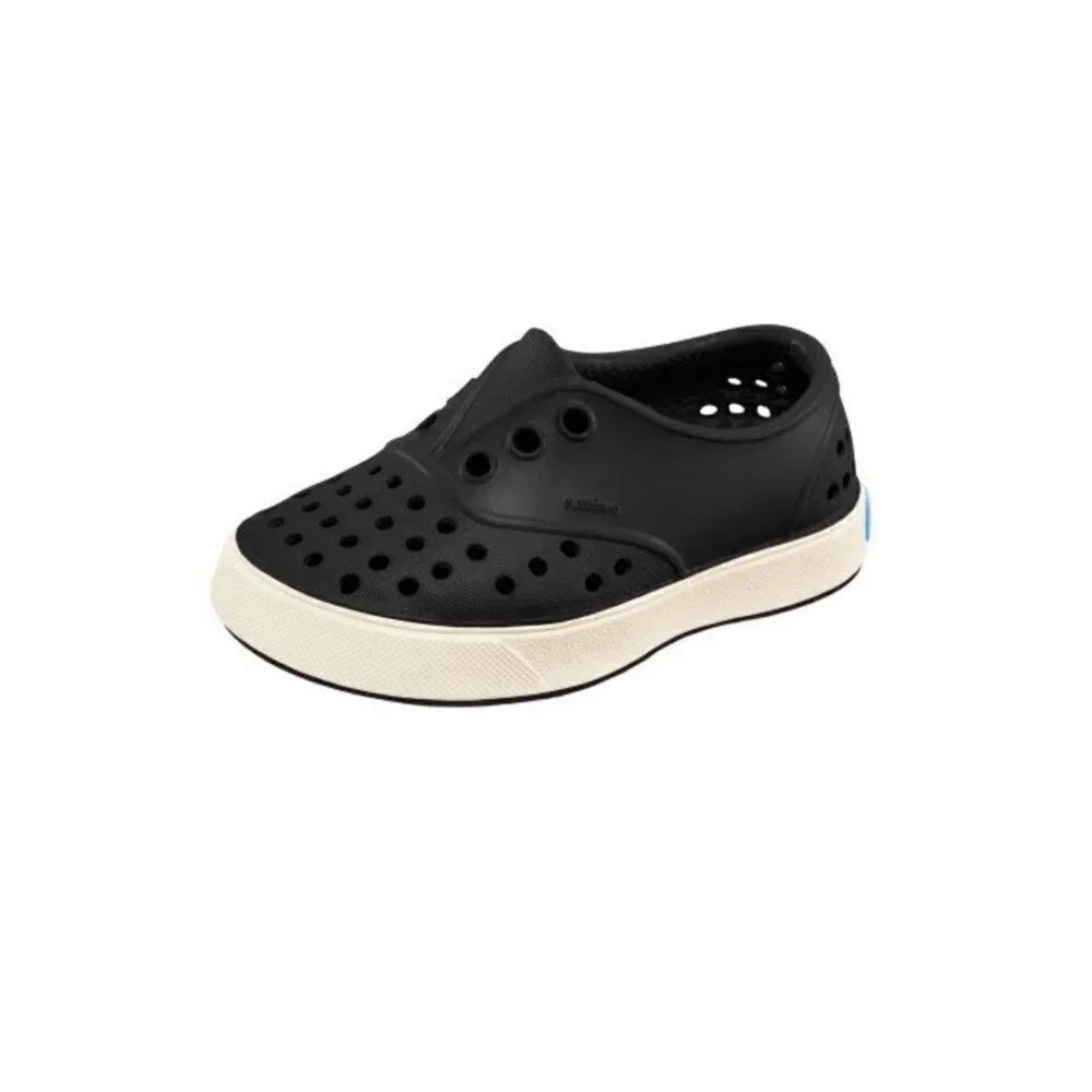 Native Miller Toddler Kids C7 Black and Cream Slip On Water Shoes